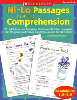 Paperback Hi-Lo Passages to Build Comprehension: Grades 3-4 Book