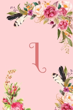 Paperback Monogram Initial Letter L Notebook for Women and Girls: Pink Floral Notebook Book