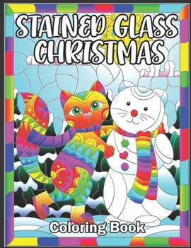 Paperback Stained Glass Christmas Coloring Book: Christmas Design Book