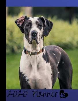 Paperback 2020 Planner: Great Dane 2020 Weekly Planner Organizer Dated Calendar And ToDo List Tracker Notebook Book