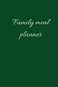 Paperback Family meal planner Book