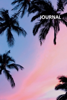 Journal: Palm tree silhouette Practical Bullet Journal Dot Grid Daily Planner Student for researching fun things for couples to do in miami at night