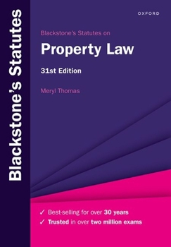 Paperback Blackstone's Statutes on Property Law Book