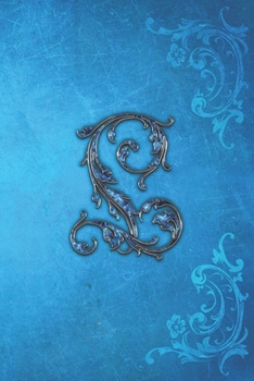 L: Jewel-look Elegant Initial Monogram Letter L Blue 6x9 Journal. Pretty Personalized Lined Diary for Writing & Note Taking for Girls and Women