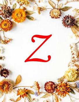 Paperback Z: Monogram Initial Two Column Ledger Cash Book, Accounting Ledger Notebook, Business Ledger Book - Fall Flowers, 8.5 x 1 Book