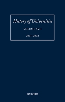 Hardcover History of Universities, Volume XVII 2001-2002 Book