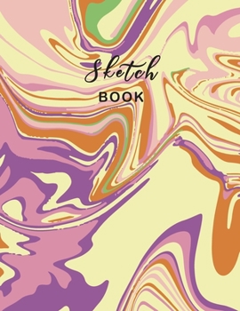 Sketch Book: Large Notebook with 100 Blank Pages for Drawing, Writing, Painting, Sketching or Doodling | 8.5 x11 inches | Abstract Pattern Cute Marble ... Girls | Creative Gift for Artists & Students