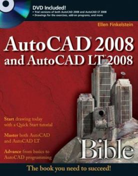 Paperback AutoCAD 2008 and AutoCAD LT 2008 Bible [With DVD] Book