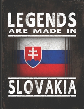 Legends Are Made In Slovakia: Customized Gift for Slovak Coworker  Undated Planner Daily Weekly Monthly Calendar Organizer Journal