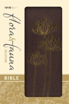 Paperback Holy Bible: New International Version, Chocolate / Copper Flowers, Italian Duo-Tone Flora and Fauna Collection Book