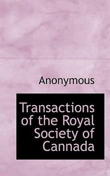 Paperback Transactions of the Royal Society of Cannada [French] Book