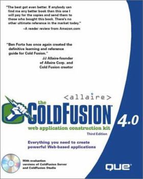 Paperback The Coldfusion 4.0 Web Application Construction Kit Book