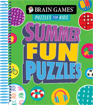 Spiral-bound Brain Games Puzzles for Kids - Summer Fun Puzzles Book