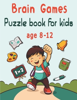 Paperback Puzzle book for kids age 8-12: Word search, Sudoku, Word Scramble, Mazes, Draw and Coloring pages Book