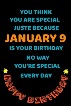 Paperback happy birthday January borns: blank Lined Journal - diary record logbook- birthday gifts Book