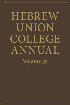Hebrew Union College Annual (95)