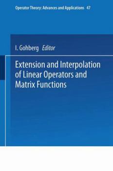 Hardcover Extension and Interpolation of Linear Operators and Matrix Functions Book