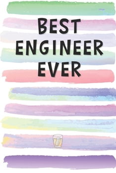 Paperback Best Engineer Ever: Blank Lined Notebook Journal Gift for Architect, Draftsman Friend, Coworker, Boss Book