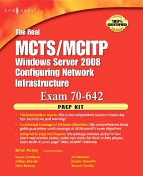 Paperback The Real MCTS/MCITP Exam 642 Network Infrastructure Configuration Prep Kit: Exam 70-642 [With Dvdrom] Book