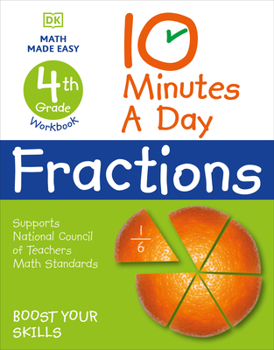 Paperback 10 Minutes a Day Fractions, 4th Grade Book