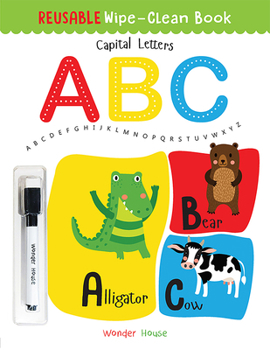 Paperback Reusable Wipe and Clean Book - Capital Letters: Write and Practice Capital Letters Book