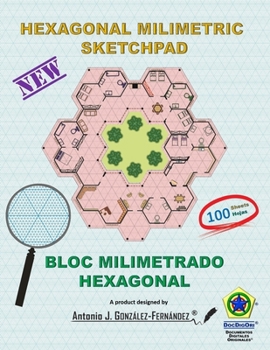 Paperback Hexagonal Milimetric Sketchpad: Bloc Milimetrado Hexagonal Book