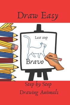 Paperback Draw Easy: Step by Step Drawing Animals Book