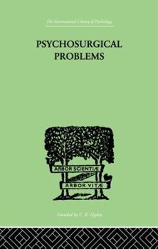Paperback Psychosurgical Problems Book