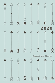 Paperback 2020 Appointment Planner: Hourly agenda. Monthly and Weekly planner. Week on 2 pages. Square layout. Schedule, arrange, plan events. Monday star Book