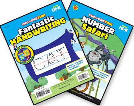 Paperback Number Safari & Fantastic Handwriting, Grades PK - K (Two-In-One Fun!) Book