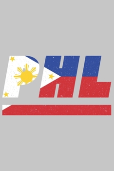 PHL: Philippinen Notizbuch mit karo 120 Seiten in weiß. Notizheft mit der philippinischen Flagge (German Edition)
