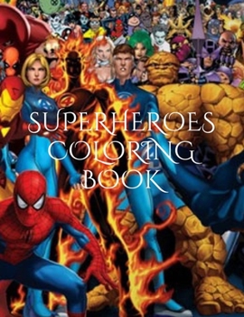 Paperback Superheroes coloring book