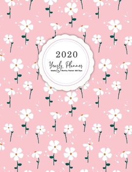 Paperback 2020 Yearly Planner: Agenda Manage Organizer Jan 1, 2020 to Dec 31, 2020 Weekly & Monthly Schedule Diary (Calendar 1 Year 12 Months) Academ Book