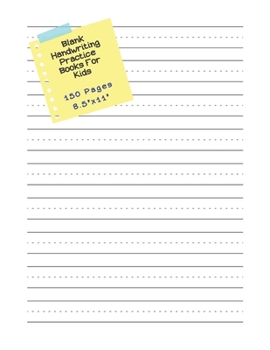 Paperback Blank Handwriting Practice Books For Kids - 150 pages 8.5" x 11": Cursive Handwriting Books For Children Book