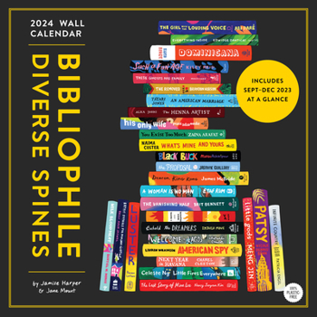 Calendar Bibliophile Diverse Spines 2024 Wall Calendar Book