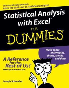 Paperback Statistical Analysis with Excel for Dummies Book