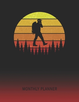 Monthly Planner: Backpacking | 2 Year Planning for Jan 2020 to Dec 2021 | Retro Vintage Sunset Cover | January 20 - December 21 | Planning Organizer ... | Plan Days, Set Goals & Get Stuff Done