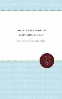 Paperback Essays in the History of Early American Law Book
