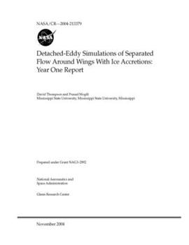 Detached-Eddy Simulations of Separated Flow Around Wings With Ice Accretions: Year One Report