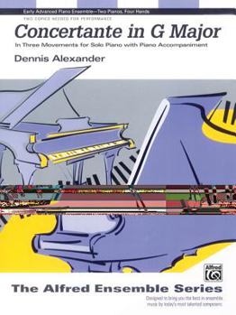 Paperback Concertante in G Major: In Three Movements for Solo Piano with Piano Accompaniment, Sheet Book