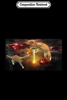 Composition Notebook: Funny Kitty Catzilla Japanese Sunset Cat Lovers to Halloween Journal/Notebook Blank Lined Ruled 6x9 100 Pages