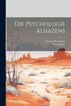 Paperback Die Psychologie Alhazens [German] Book