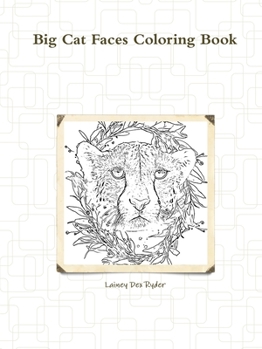 Paperback Big Cat Faces Coloring Book