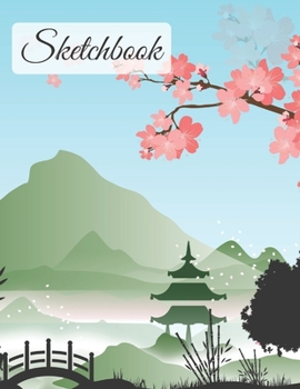 Sketchbook: Japanese Style Sketchbook, Large 8.5 x 11 inch, 110 Blank Pages