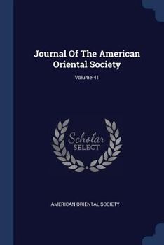 Paperback Journal Of The American Oriental Society; Volume 41 Book