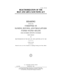 Reauthorization of the Iran and Libya Sanctions Act