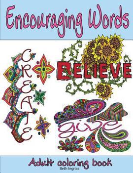 Paperback Adult Coloring Books: Encouraging Words Book