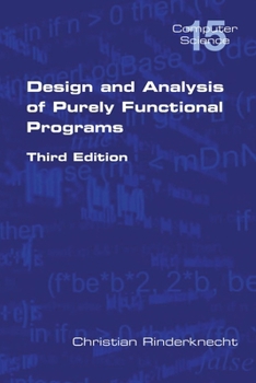 Paperback Design and Analysis of Purely Functional Progams Book