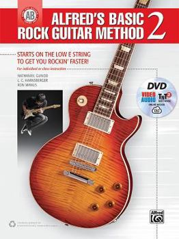 Paperback Alfred's Basic Rock Guitar Method, Bk 2: Starts on the Low E String to Get You Rockin' Faster!, Book, DVD & Online Video/Audio/Software Book