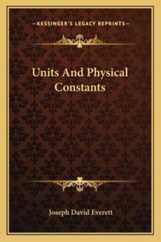 Paperback Units And Physical Constants Book